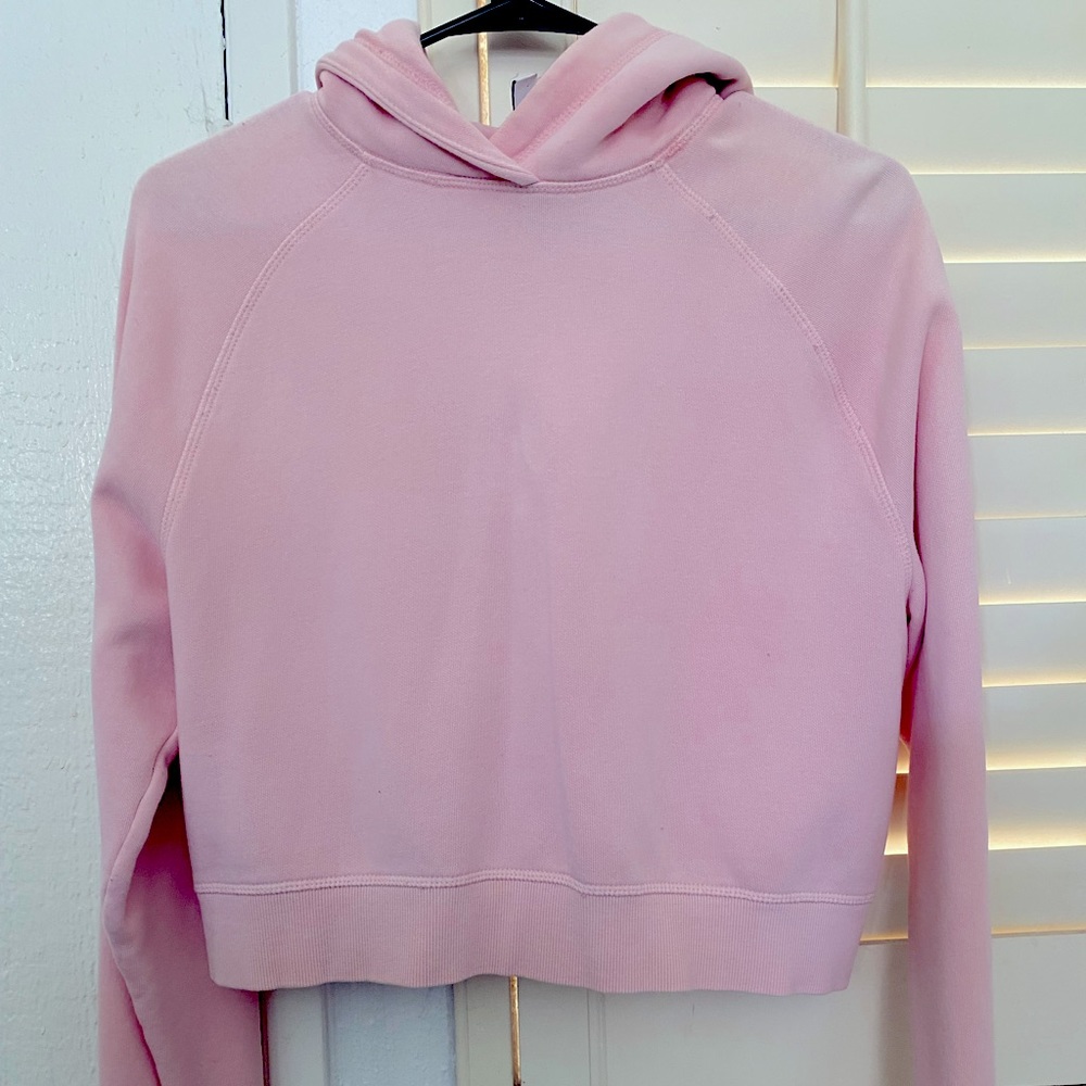 Pink Cropped Hoodie